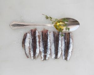 Salt Marinated Anchovies